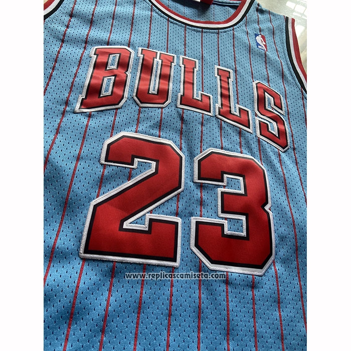 Camiseta Chicago Bulls Michael Jordan NO 23 Mitchell & Ness 1997-98 Azul3